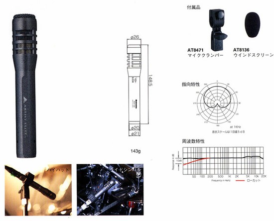 audio-technicaAE5100（バックエレクトレット・コンデンサー型）の画像