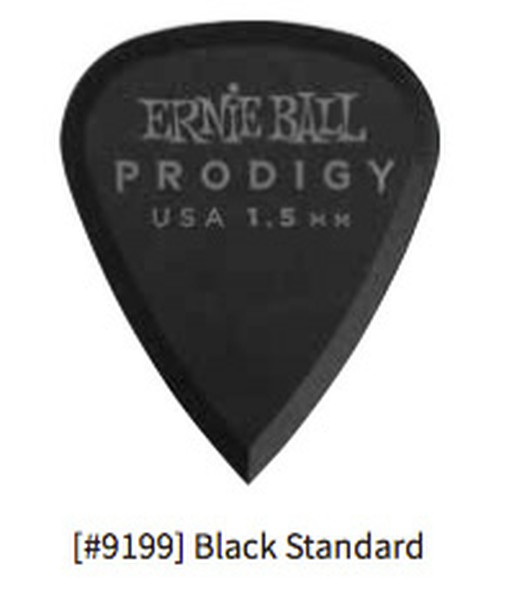 ErnieBallProdigy Picks (6枚入り) [#9199] Black Standard 1.50mmの画像