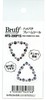 BruffHFS-200P1S ハメパチフレームシール 肉球柄オニギリ型の画像