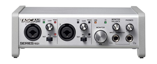 TASCAMSERIES 102i 10 IN/2 OUT USB Audio/MIDI Interfaceの画像