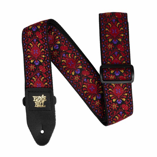 ErnieBall5369 Classic Jacquard Guitar/Bass Strap - Crimson Royal Bloomの画像