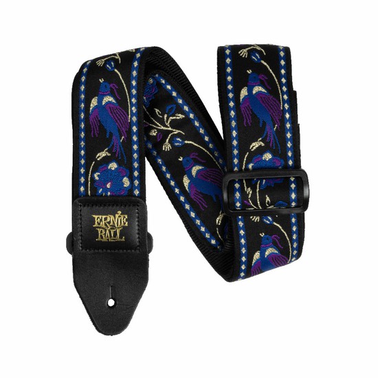 ErnieBall5371 Classic Jacquard Guitar/Bass Strap - Purple Pleasant Pheasantの画像