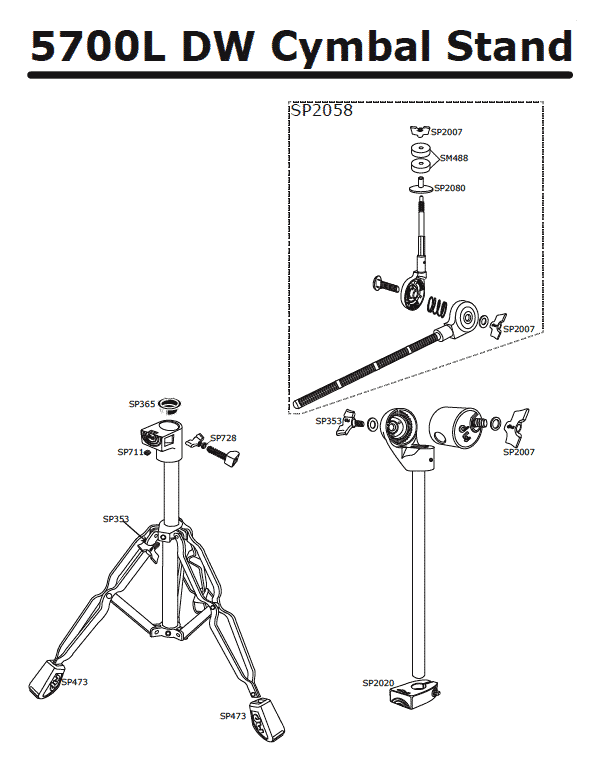 dw 5700L dw Cymbal Stand ＞ シンバルスタンド | 楽器の専門店ミュージックファーム